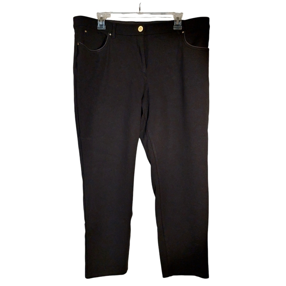 Chico's So Slimming Black Ankle Pants size XL 16 Short EUC